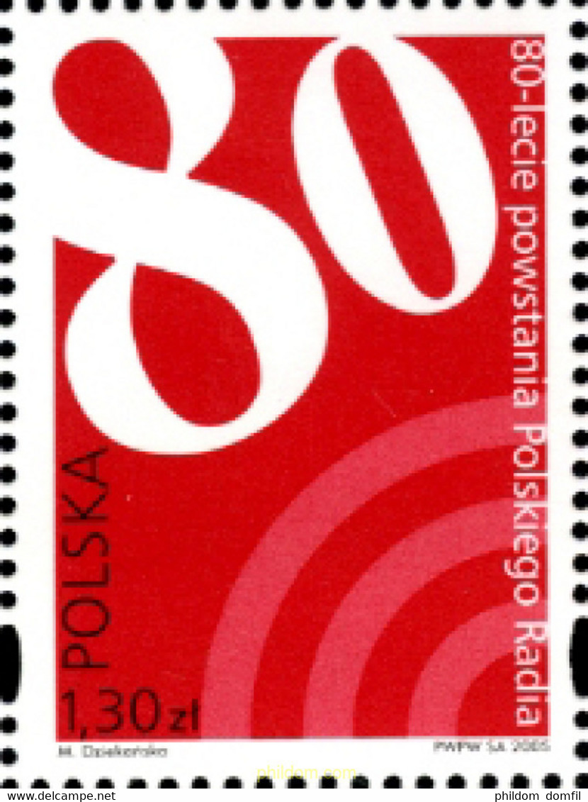 186153 MNH POLONIA 2005 80 ANIVERSARIO DE LA RADIO DE POLONIA - Sin Clasificación