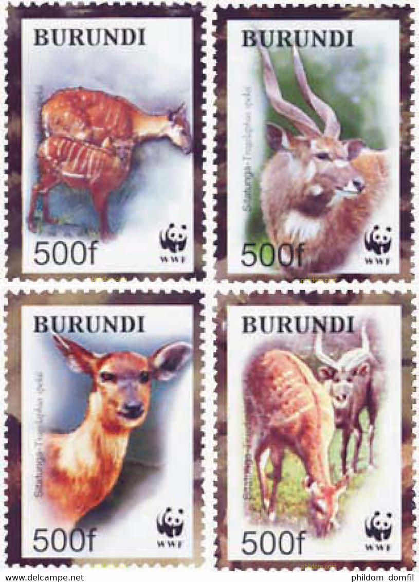 145225 MNH BURUNDI 2004 WWF. ANTILOPES - Ungebraucht