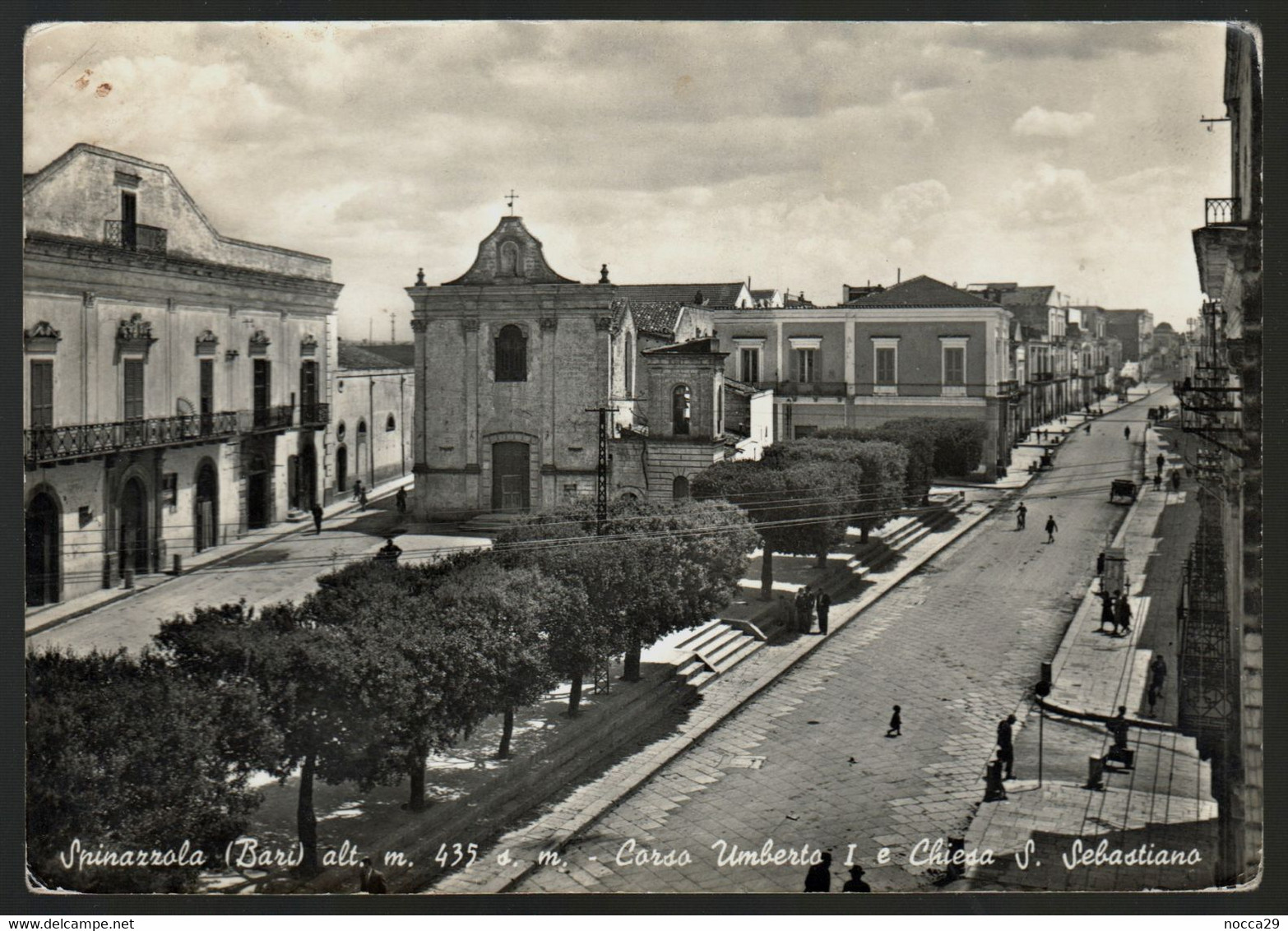 SPINAZZOLA - 1956 - CORSO UMBERTO E CHIESA DI S.SEBASTIANO - Barletta