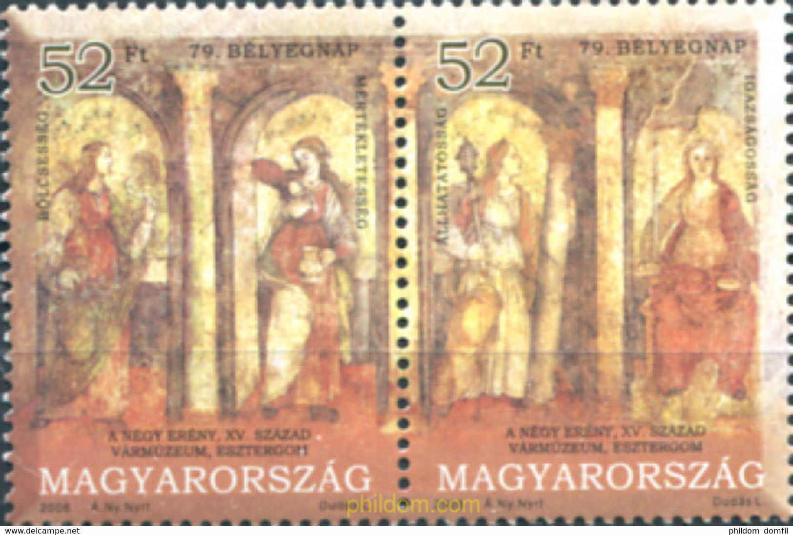 325279 MNH HUNGRIA 2006 FRESCOS - DIA DEL SELLO - Usado