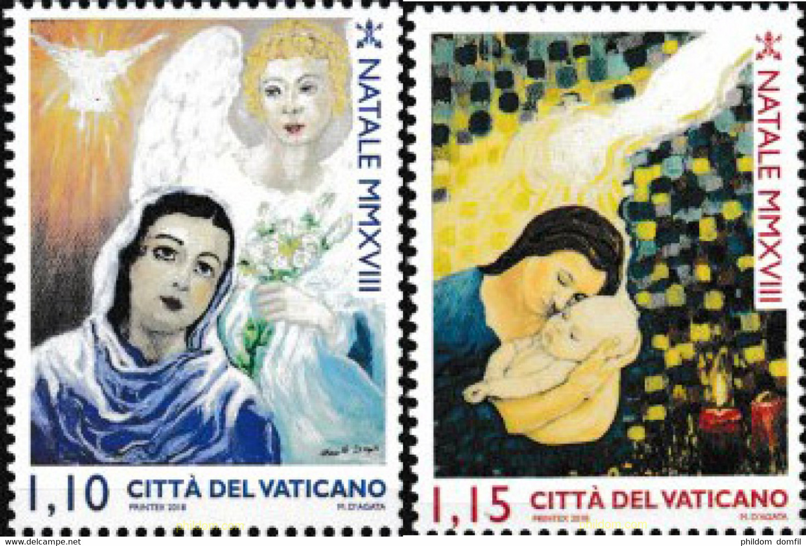 606260 MNH VATICANO 2018 NAVIDAD - Oblitérés