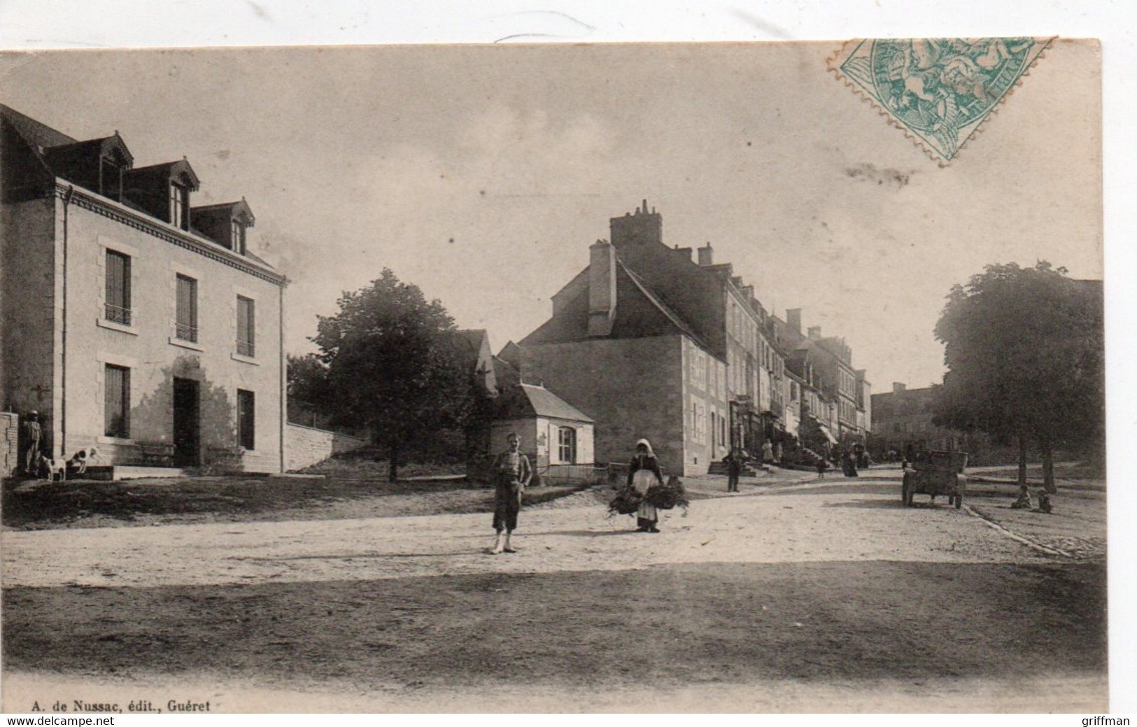 CHATELUS MAVALEIX PLACE DE LA BASCULE 1905 TBE - Chatelus Malvaleix