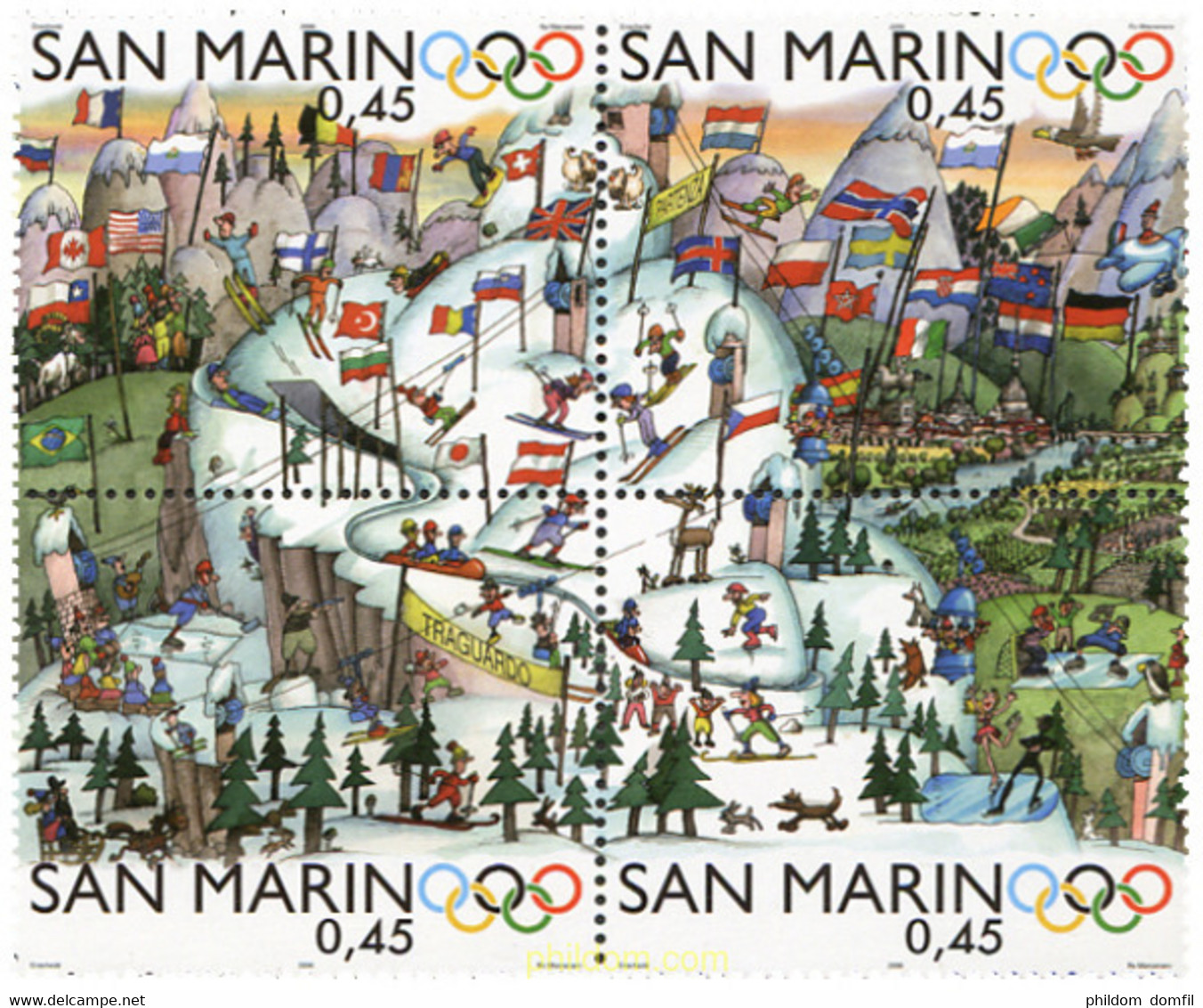 195558 MNH SAN MARINO 2006 20 JUEGOS OLIMPICOS INVIERNO TURIN 2006 - Oblitérés