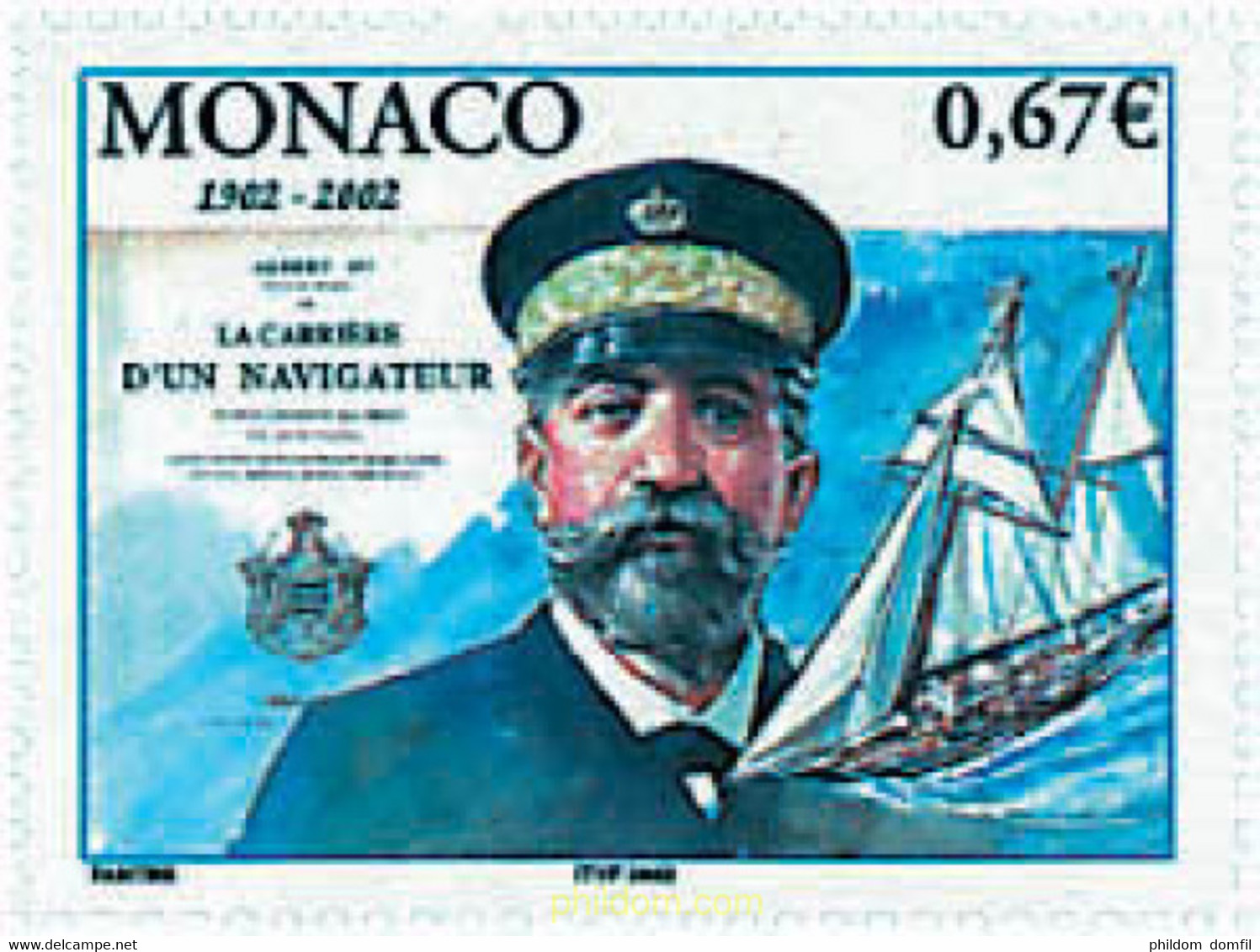 79545 MNH MONACO 2002 CENTENARIO DE LA PUBLICACION DE "LA CARRERA DE UN NAVEGANTE" - Autres & Non Classés