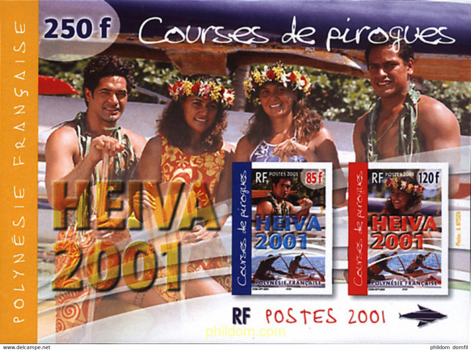 82301 MNH POLINESIA FRANCESA 2001 HEIVA 2001. CURSA DE PIRAGUAS - Oblitérés