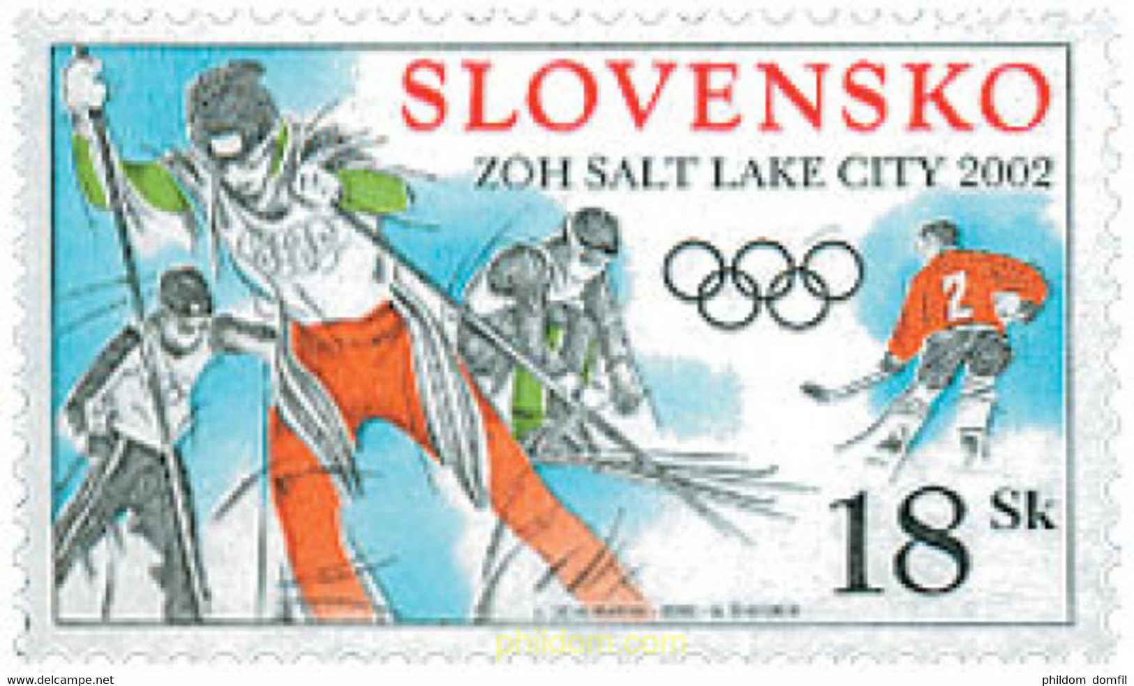 106381 MNH ESLOVAQUIA 2002 19 JUEGOS OLIMPICOS INVIERNO. SALT LAKE CITY 2002 - Hiver 2002: Salt Lake City