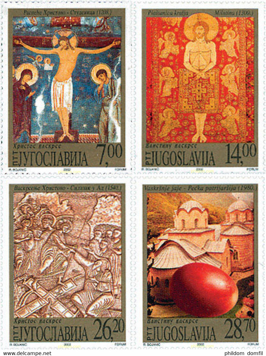 113521 MNH YUGOSLAVIA 2002 PASCUA - Used Stamps