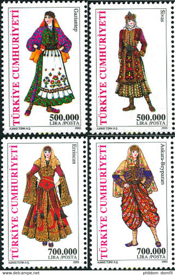 127759 MNH TURQUIA 2003 TRAJES TIPICOS - Collezioni & Lotti