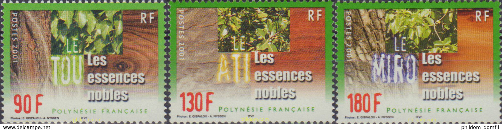 82302 MNH POLINESIA FRANCESA 2001 LAS ESENCIAS NOBLES - Used Stamps