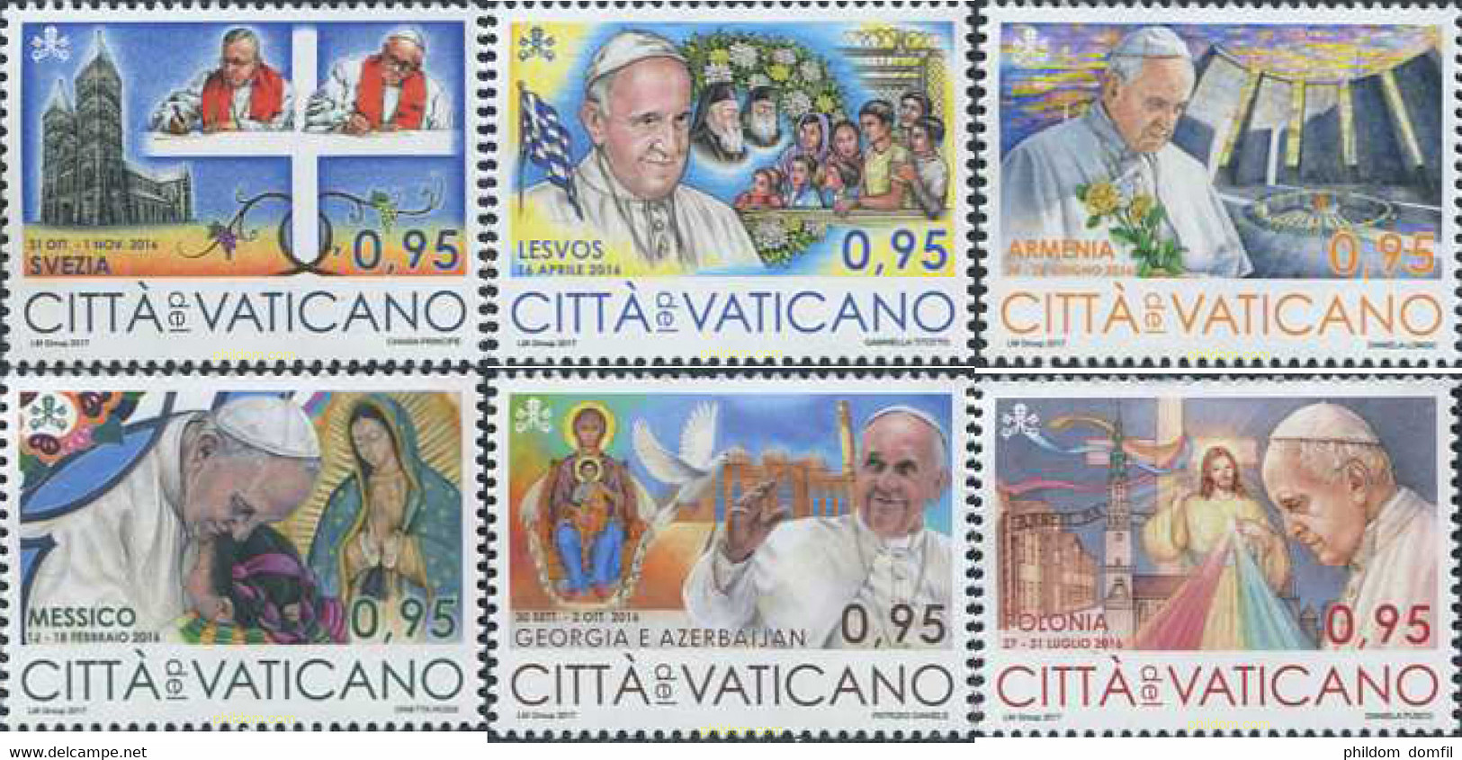 586683 MNH VATICANO 2017 VIAJES DEL PAPA FRANCISCO I POR EL MUNDO - Oblitérés