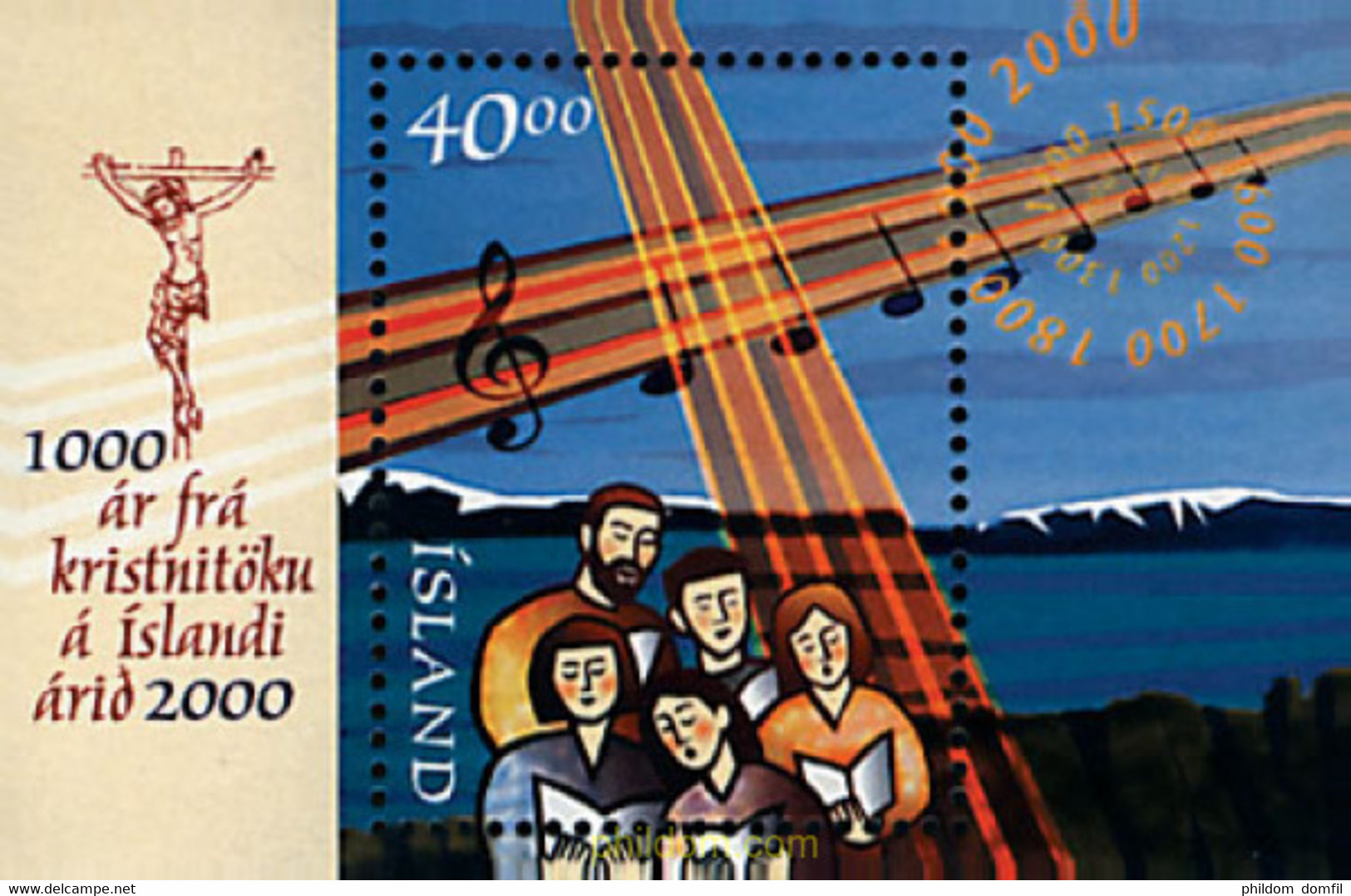 66720 MNH ISLANDIA 2000 1000 AÑOS DE CRISTIANISMO EN ISLANDIA - Collezioni & Lotti