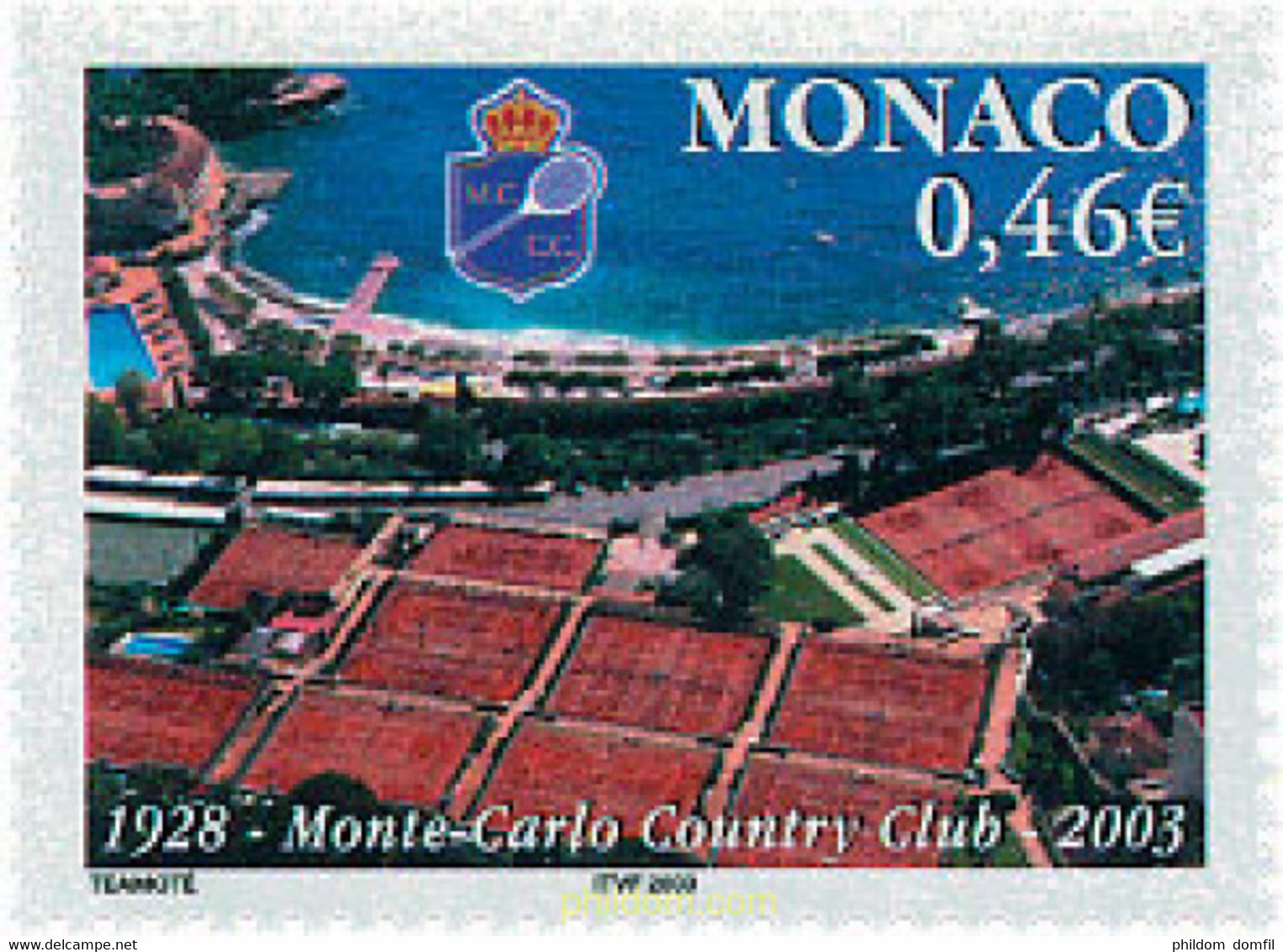 114661 MNH MONACO 2003 75 ANIVERSARIO DEL MONTECARLO COUNTRY CLUB - Altri & Non Classificati