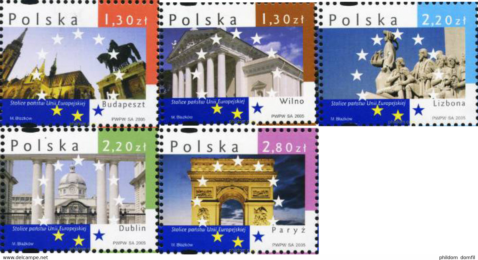 188627 MNH POLONIA 2005 CAPITALES DE LA UNION EUROPEA - Non Classificati