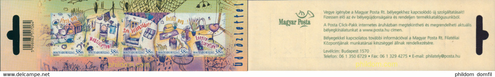 101042 MNH HUNGRIA 2002 SELLOS DE FELICITACION - Used Stamps