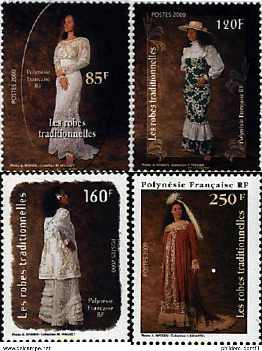 60581 MNH POLINESIA FRANCESA 2000 TRAJES TRADICIONALES - Oblitérés