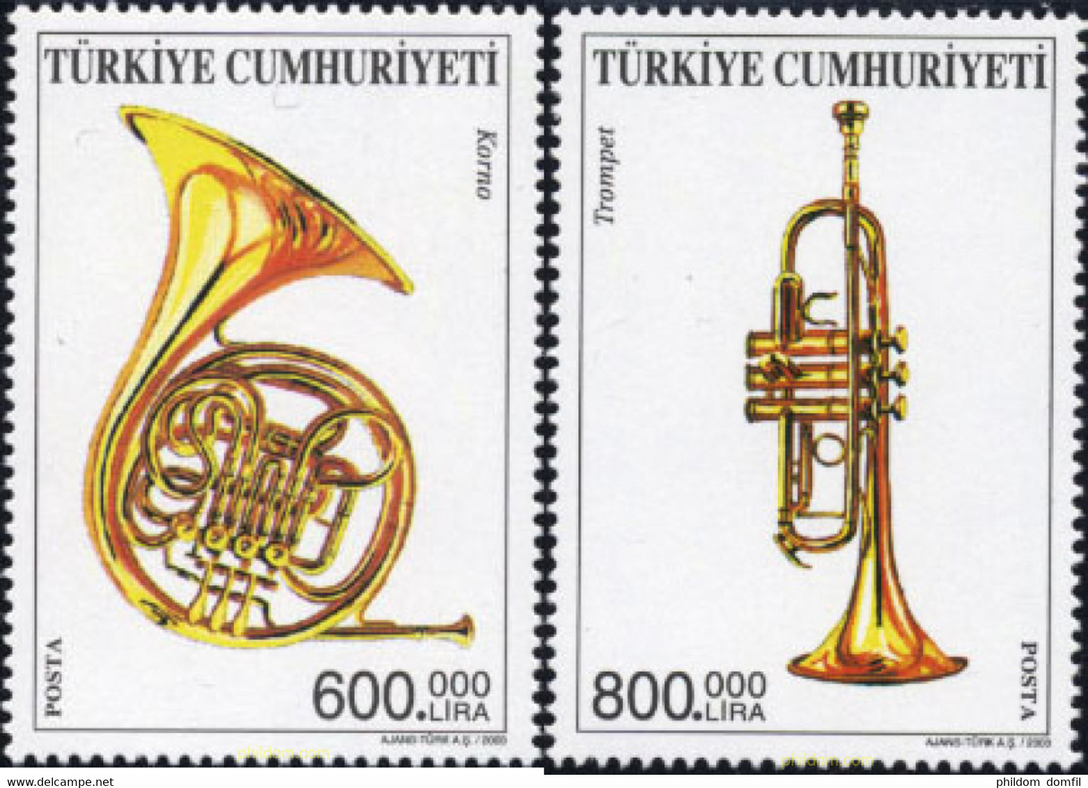 135102 MNH TURQUIA 2003 INSTRUMENTOS MUSICALES - Collections, Lots & Séries