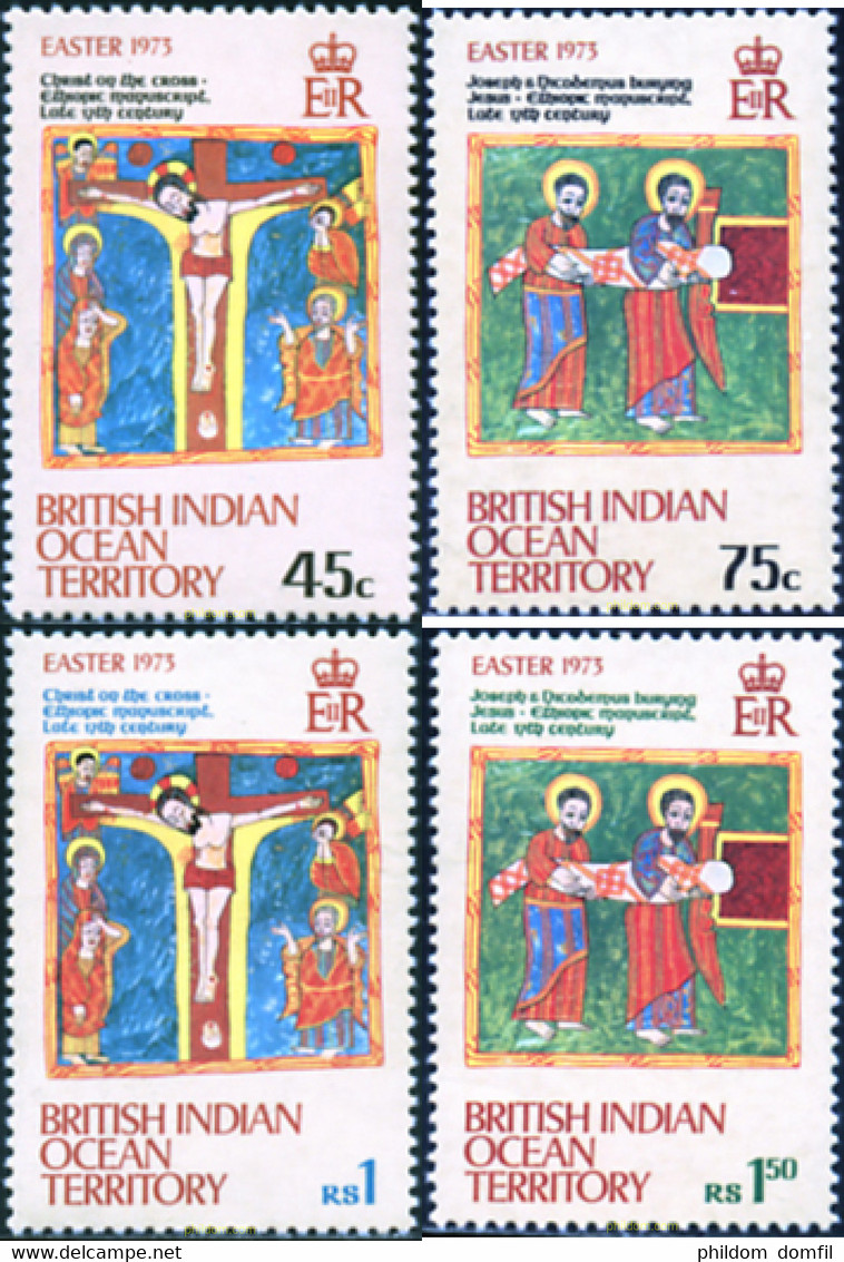 227109 MNH OCEANO INDICO BRITANICO 1973 RELIGION - Britisches Territorium Im Indischen Ozean