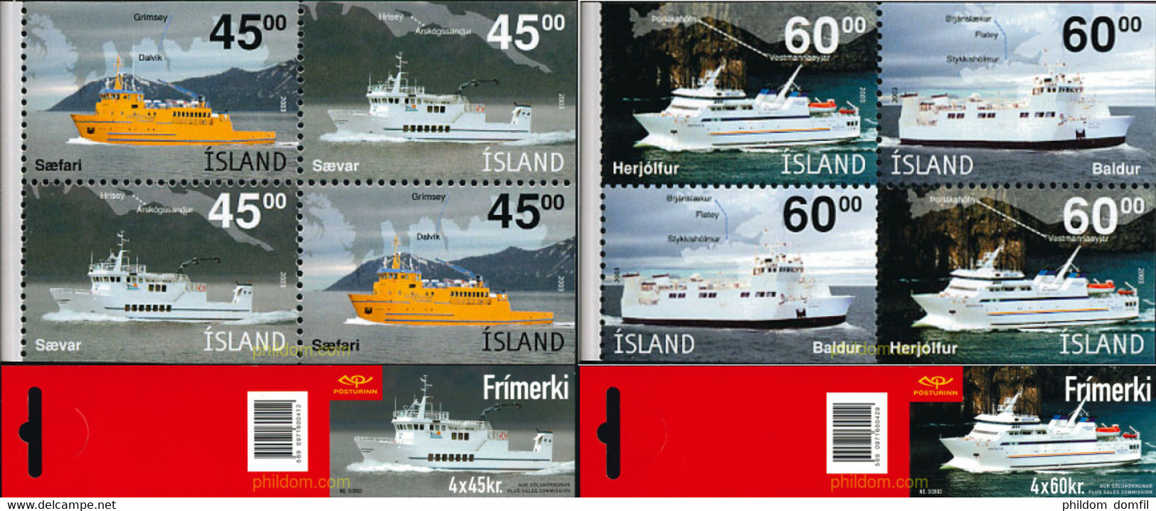 216606 MNH ISLANDIA 2003 BARCOS - Collections, Lots & Séries