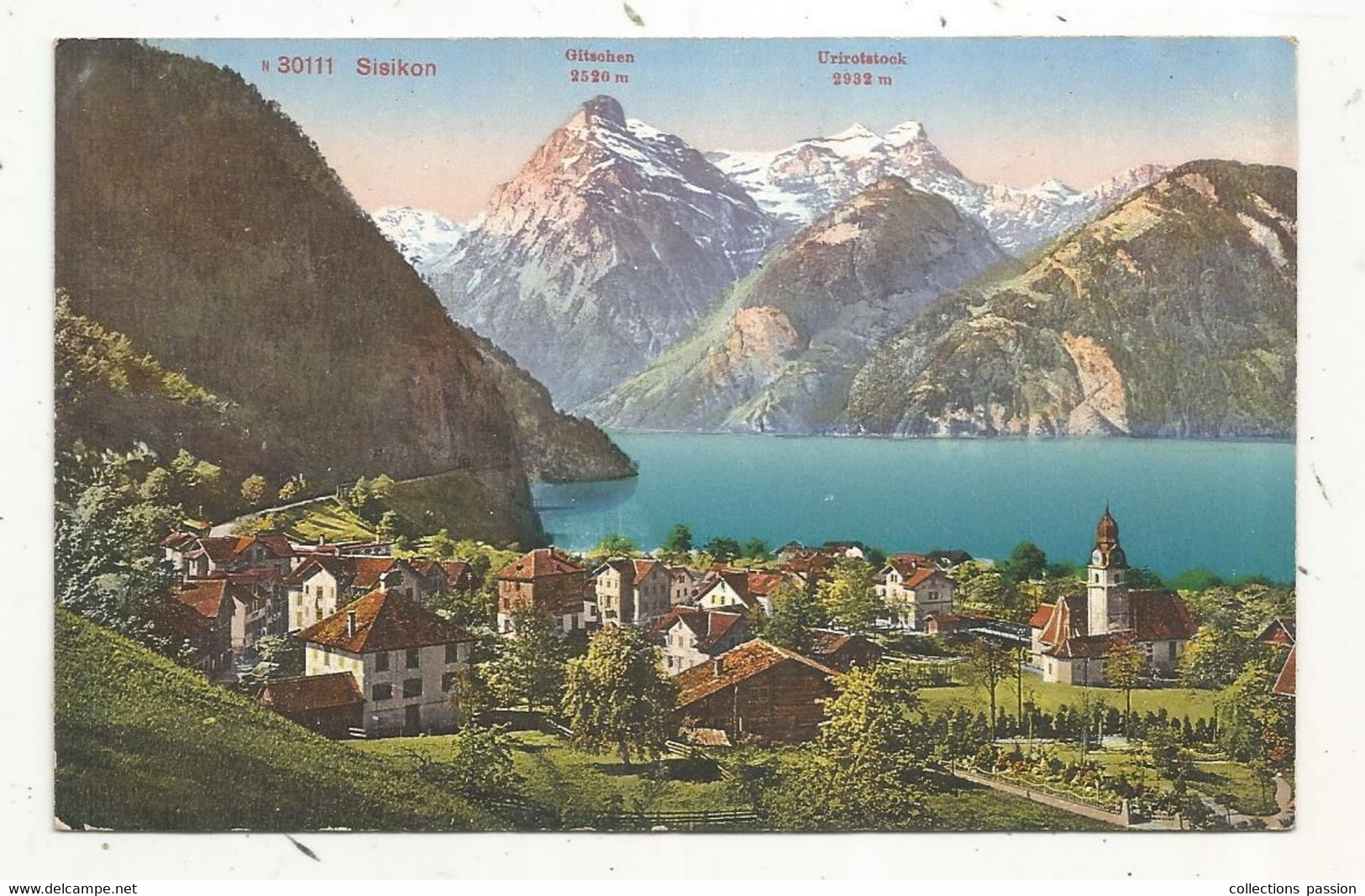 Cp,  Suisse, UR, SISIKON, écrite 1916 - Sisikon