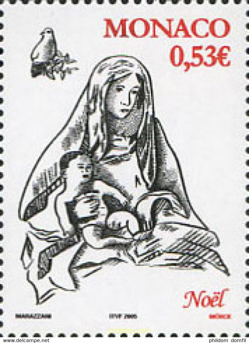 186083 MNH MONACO 2005 NAVIDAD - Andere & Zonder Classificatie