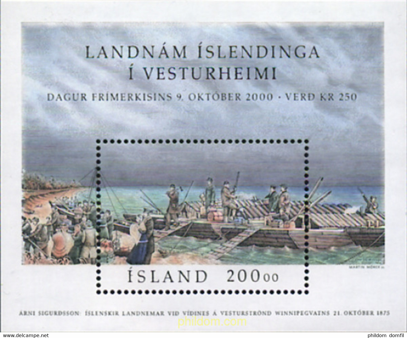 327662 MNH ISLANDIA 2000 DIA DE LA FILATELIA - Verzamelingen & Reeksen