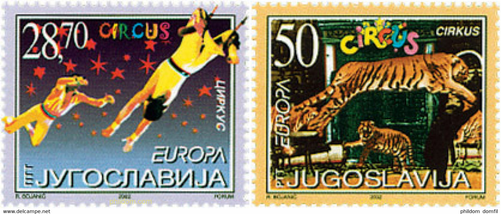 98559 MNH YUGOSLAVIA 2002 EUROPA CEPT 2002 - EL CIRCO - Gebruikt