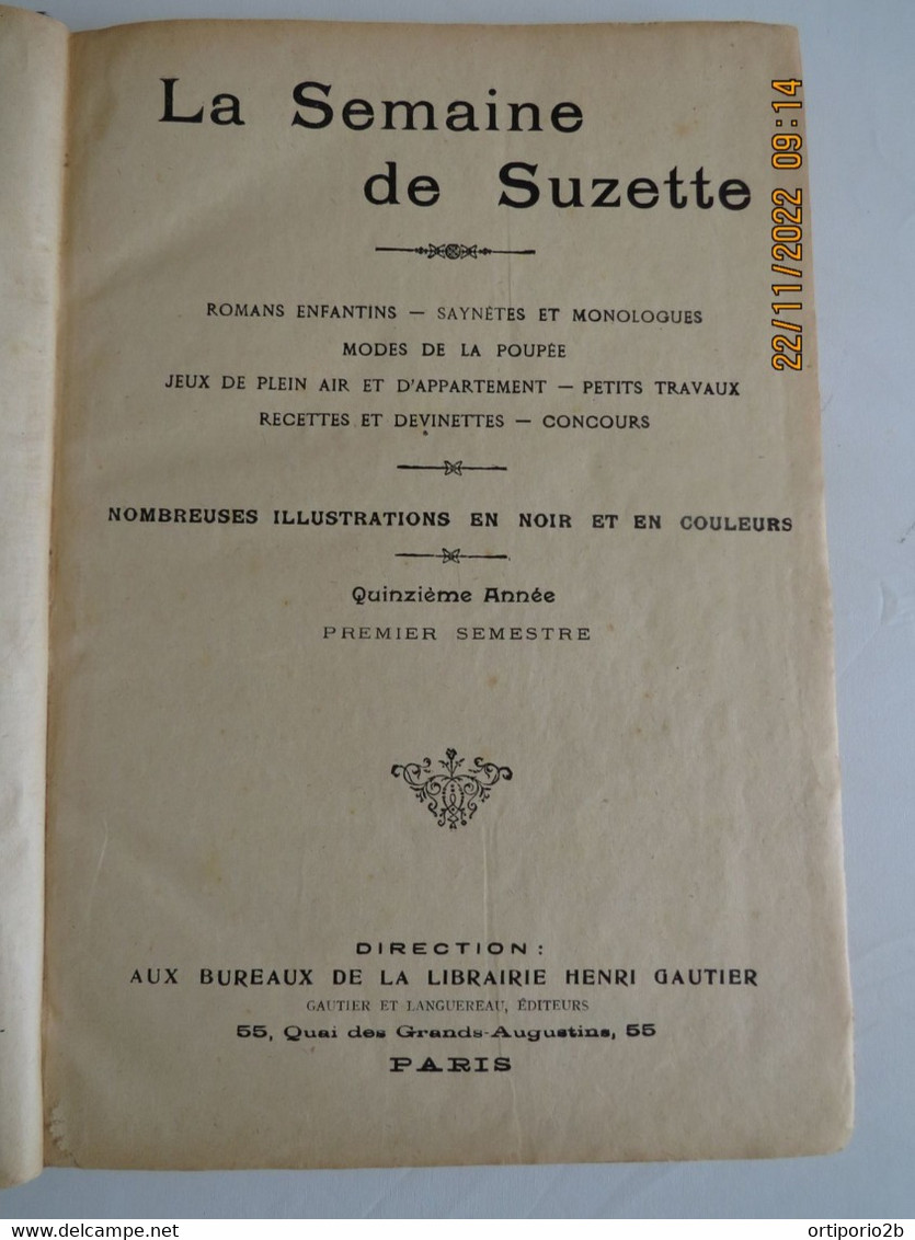 ALBUM  LA SEMAINE DE SUZETTE   1° Semestre  1919 - La Semaine De Suzette