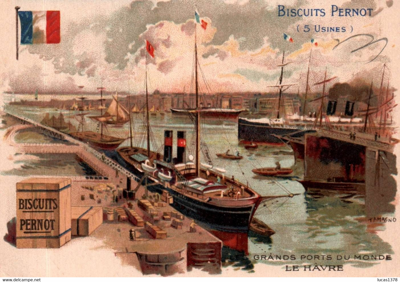 CHROMO / BISCUITS PERNOT / LES GRANDS PORTS DU MONDE / LE HAVRE - Pernot