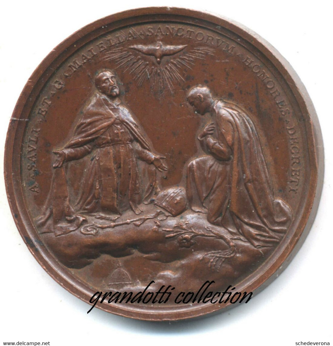 PIO X CANONIZZAZIONE SAULI E MAIELLA 1905 MEDAGLIA ANNUALE PONTIFICIA BIANCHI - Adel