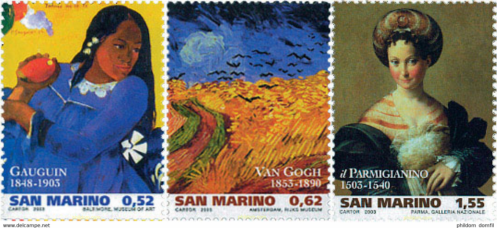 114643 MNH SAN MARINO 2003 GRANDES MAESTROS DE LA PINTURA - Gebruikt