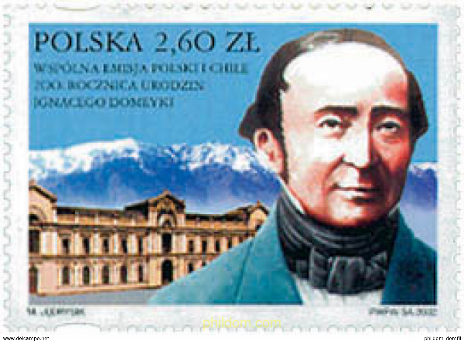 113970 MNH POLONIA 2002 2 CENTENARIO DEL NACIMIENTO DE IGNACY DOMEYKO - Ohne Zuordnung