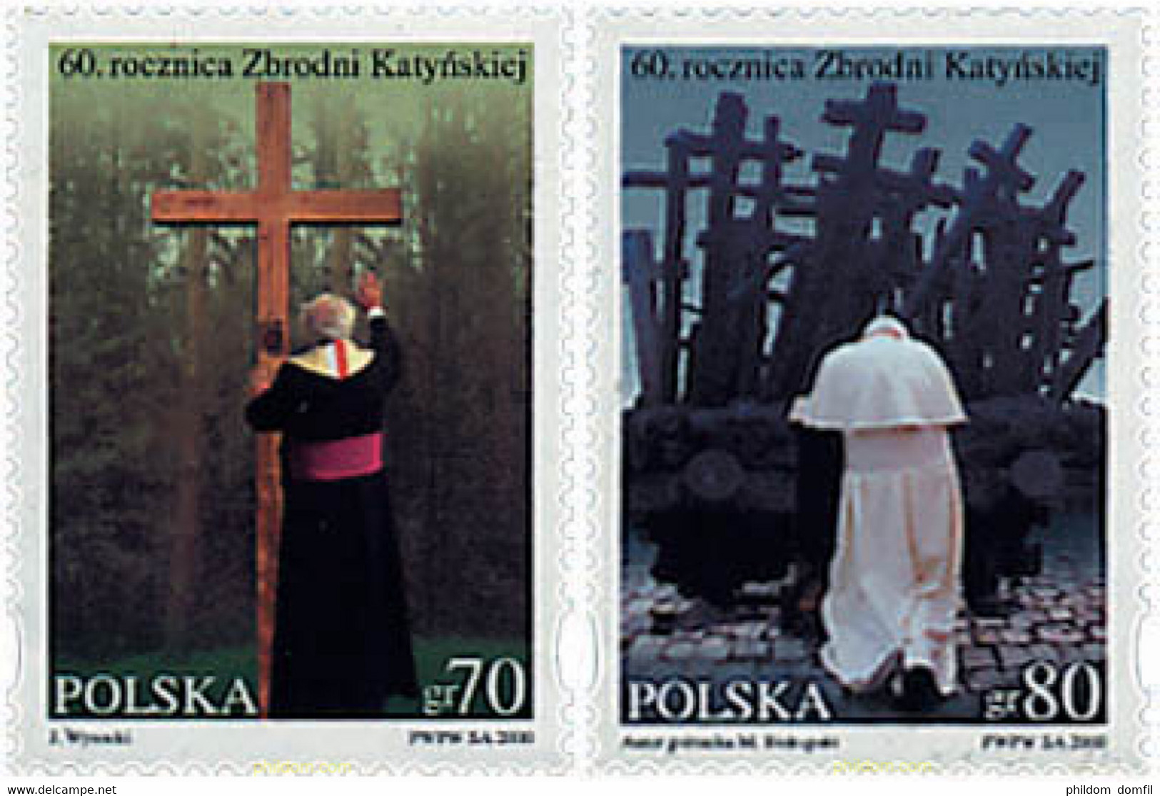 76722 MNH POLONIA 2000 60 ANIVERSARIO DE LA MASACRE DE OFICIALES POLACOS EN KATYN - Non Classés