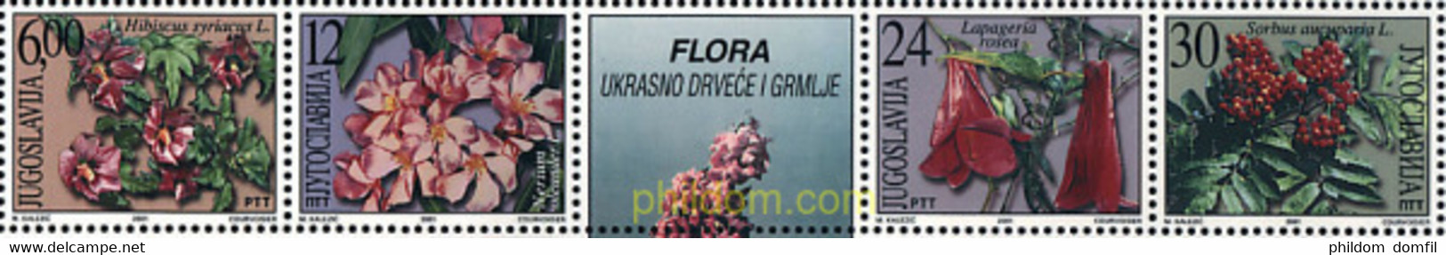 5040 MNH YUGOSLAVIA 2001 FLORES - Oblitérés