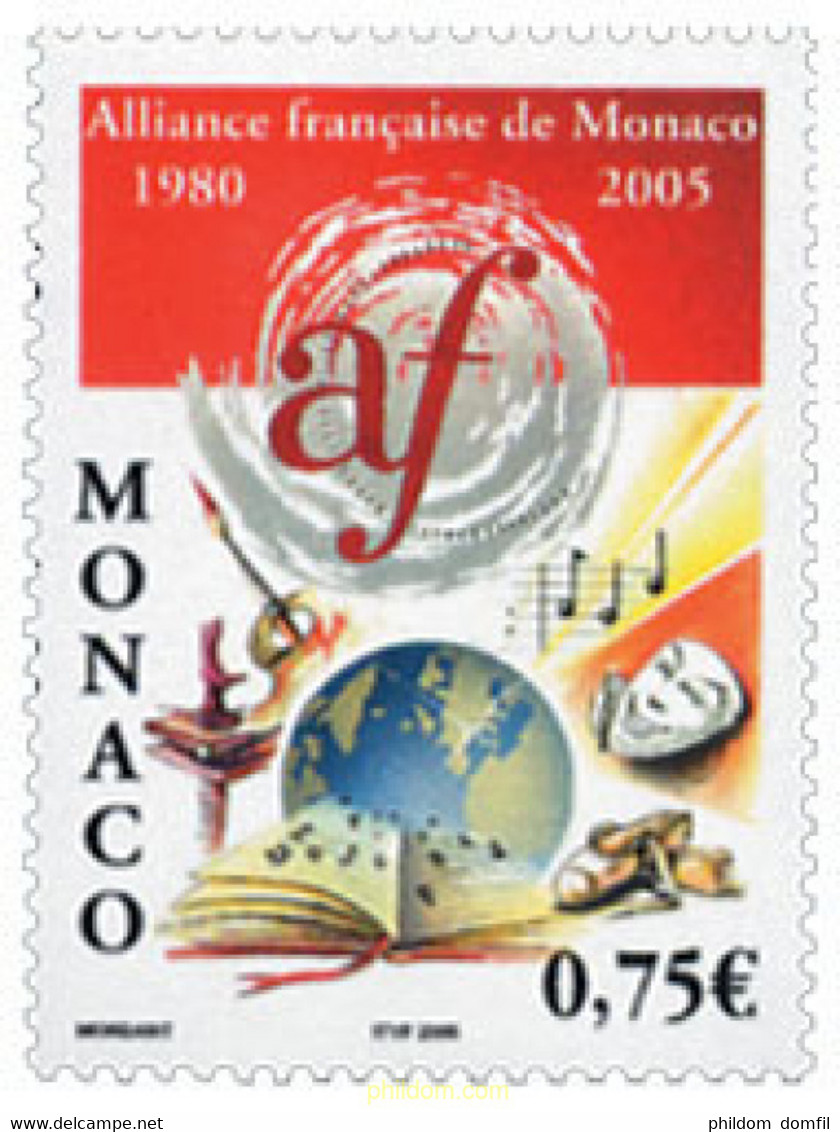 161179 MNH MONACO 2004 25 ANIVERSARIO DE ALLIANCE FRANÇAISE - Autres & Non Classés