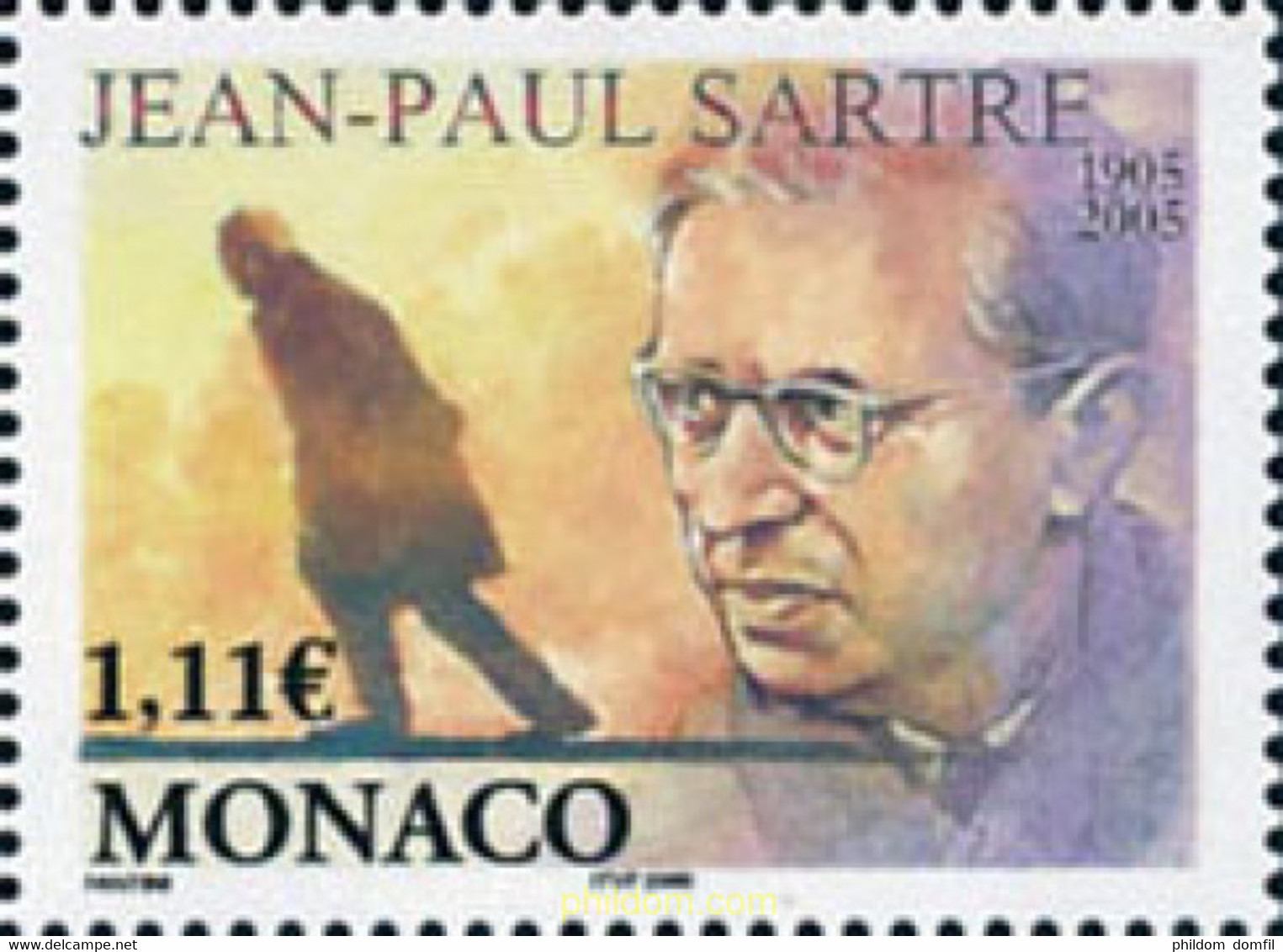 161263 MNH MONACO 2004 CENTENARIO DEL NACIMIENTO DE SARTRE - Altri & Non Classificati