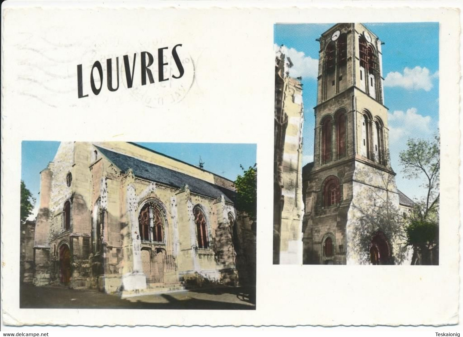 LOUVRES  (95.Val D'Oise) Multivues. Eglise Saint Justin Et Tour Saint Rieul - Louvres