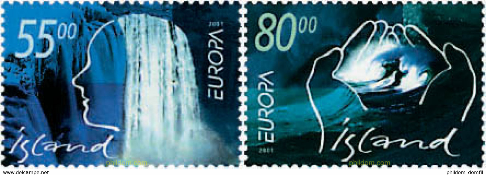 77096 MNH ISLANDIA 2001 EUROPA CEPT. EL AGUA, RIQUEZA NATURAL - Lots & Serien