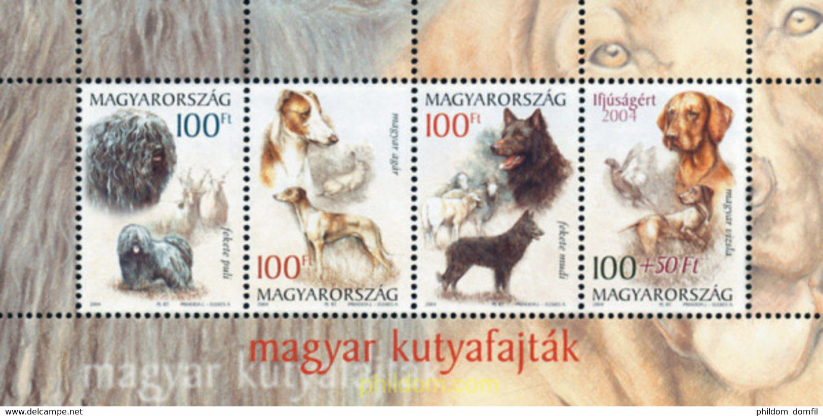 158612 MNH HUNGRIA 2004 PERROS - Usati