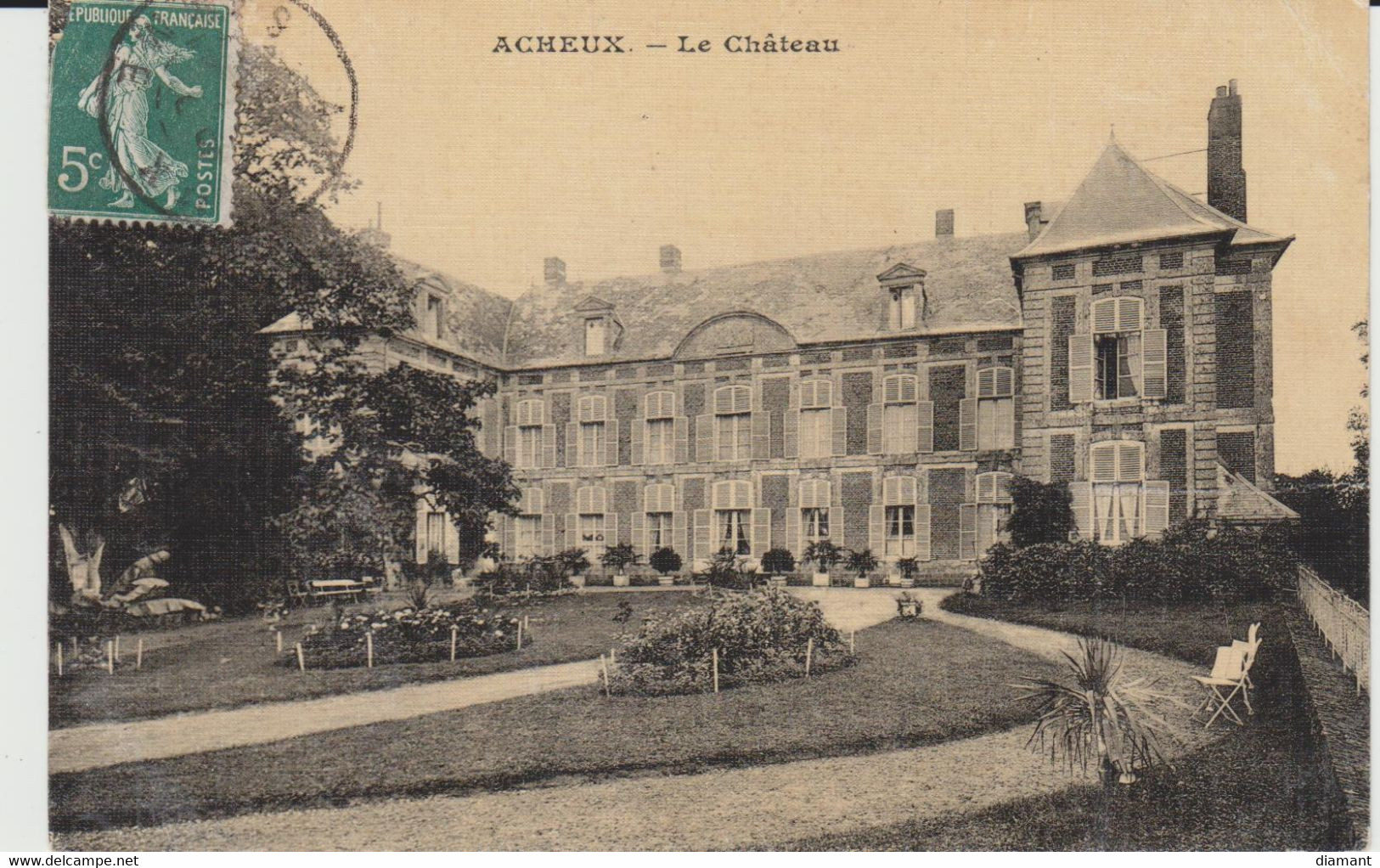 ACHEUX (80) - Le Château (carte Toilée) - Bon état - Acheux En Amienois