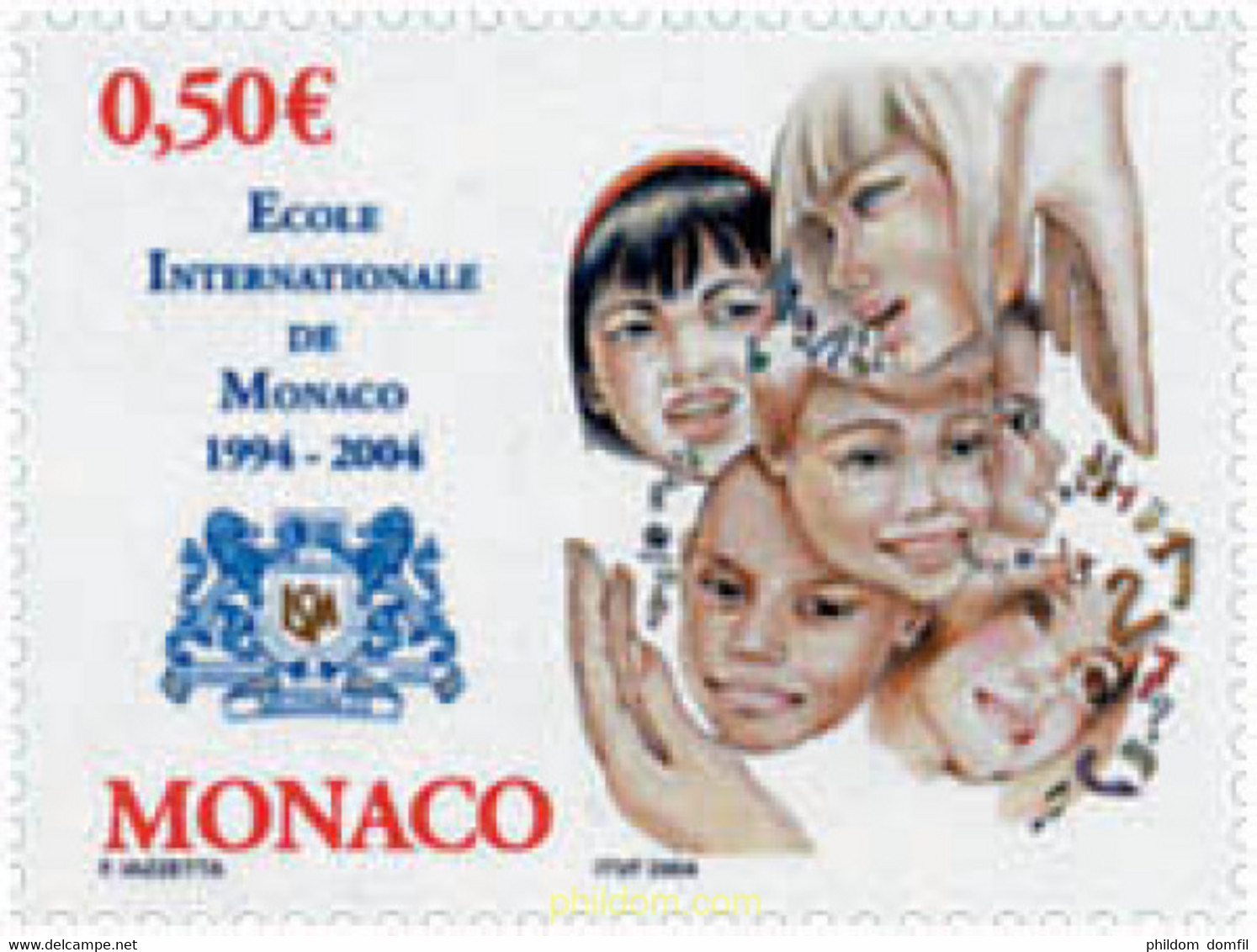 138806 MNH MONACO 2004 10 ANIVERSARIO DE LA ESCUELA INTERNACIONAL DE MONACO - Other & Unclassified