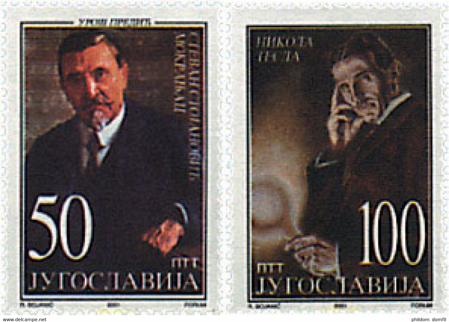 86521 MNH YUGOSLAVIA 2001 PERSONAJES - Gebruikt