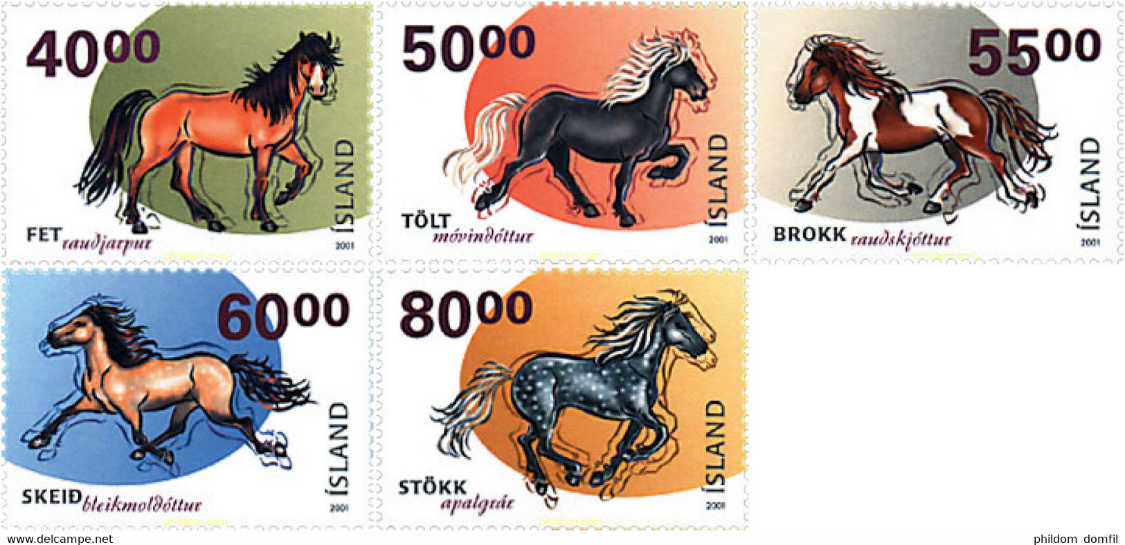 88481 MNH ISLANDIA 2001 CABALLOS DE ISLANDIA - Collections, Lots & Series