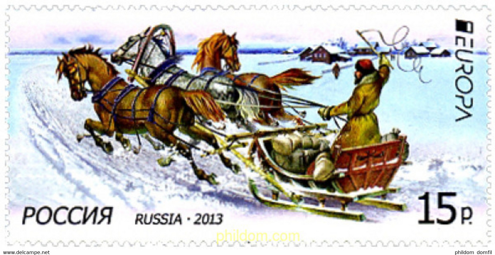 308356 MNH RUSIA 2013 EUROPA CEPT 2013 - VEHICULOS POSTALES - Usados