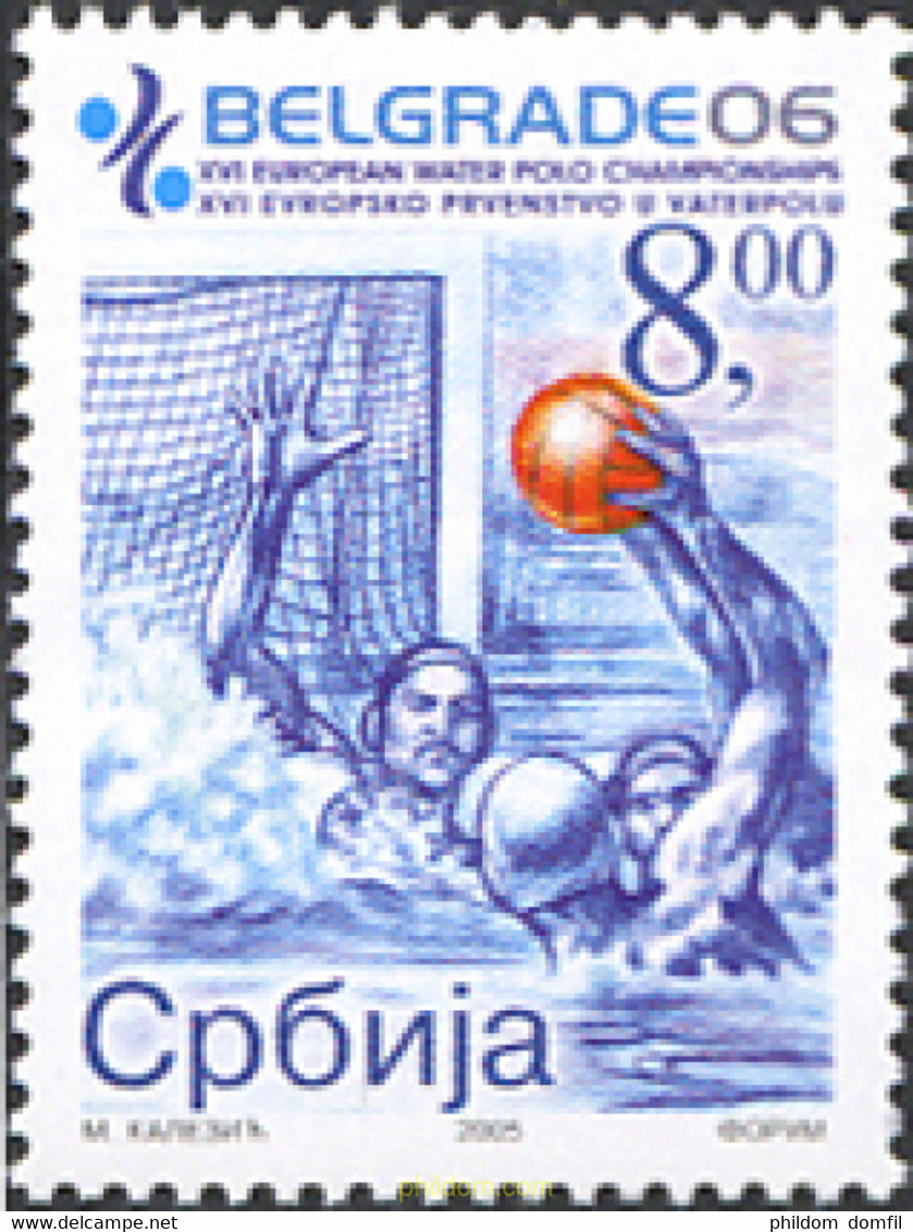 195463 MNH SERBIA 2005 XVI CAMPEONATO DE EUROPA DE WATERPOLO - Wasserball