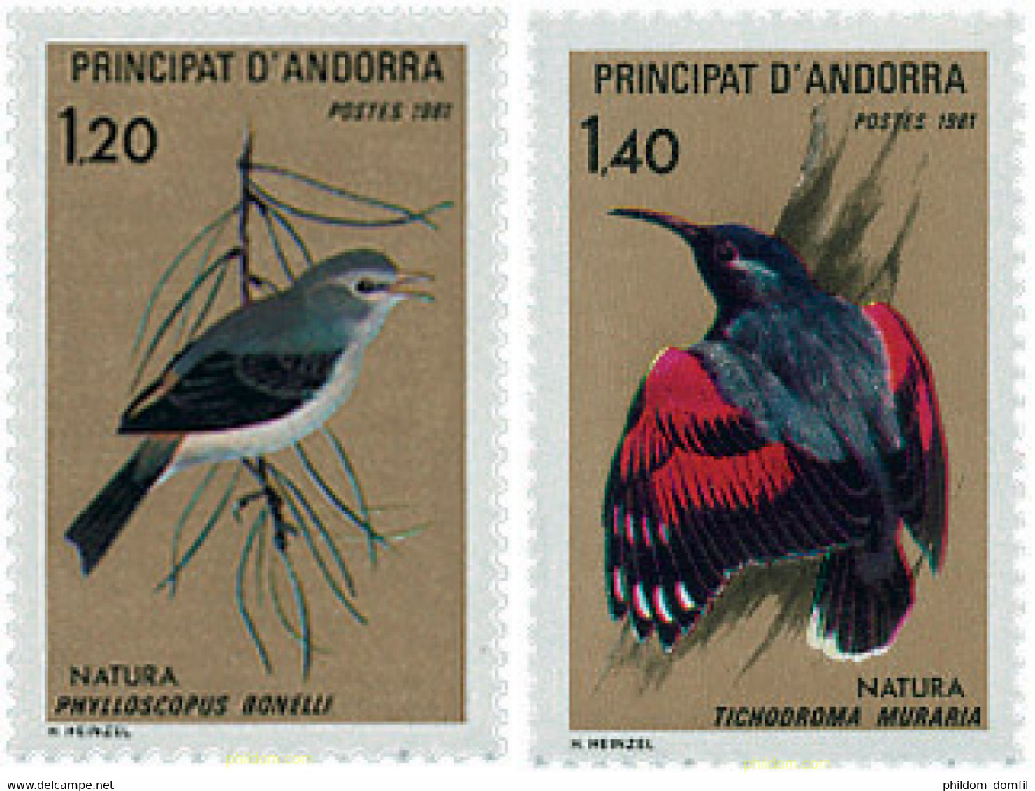 65208 MNH ANDORRA. Admón Francesa 1981 PROTECCION DE LA NATURALEZA - Collections