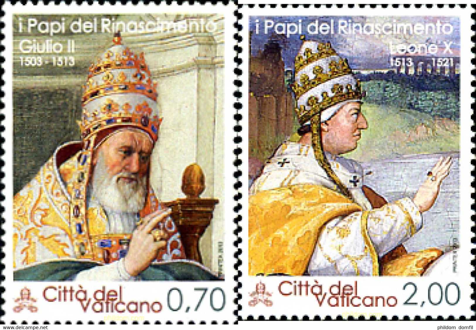 307022 MNH VATICANO 2013 PAPAS DEL RENACIMIENTO - Usati