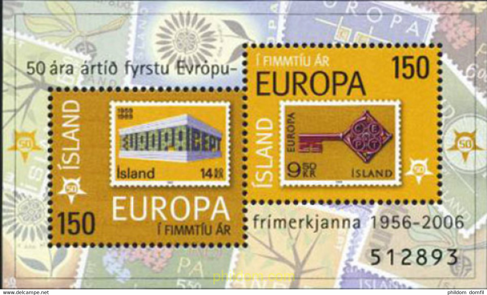 188493 MNH ISLANDIA 2006 CINCUENTENARIO DE LA EMISION DE SELLOS POSTALES DE EUROPA - Collections, Lots & Séries