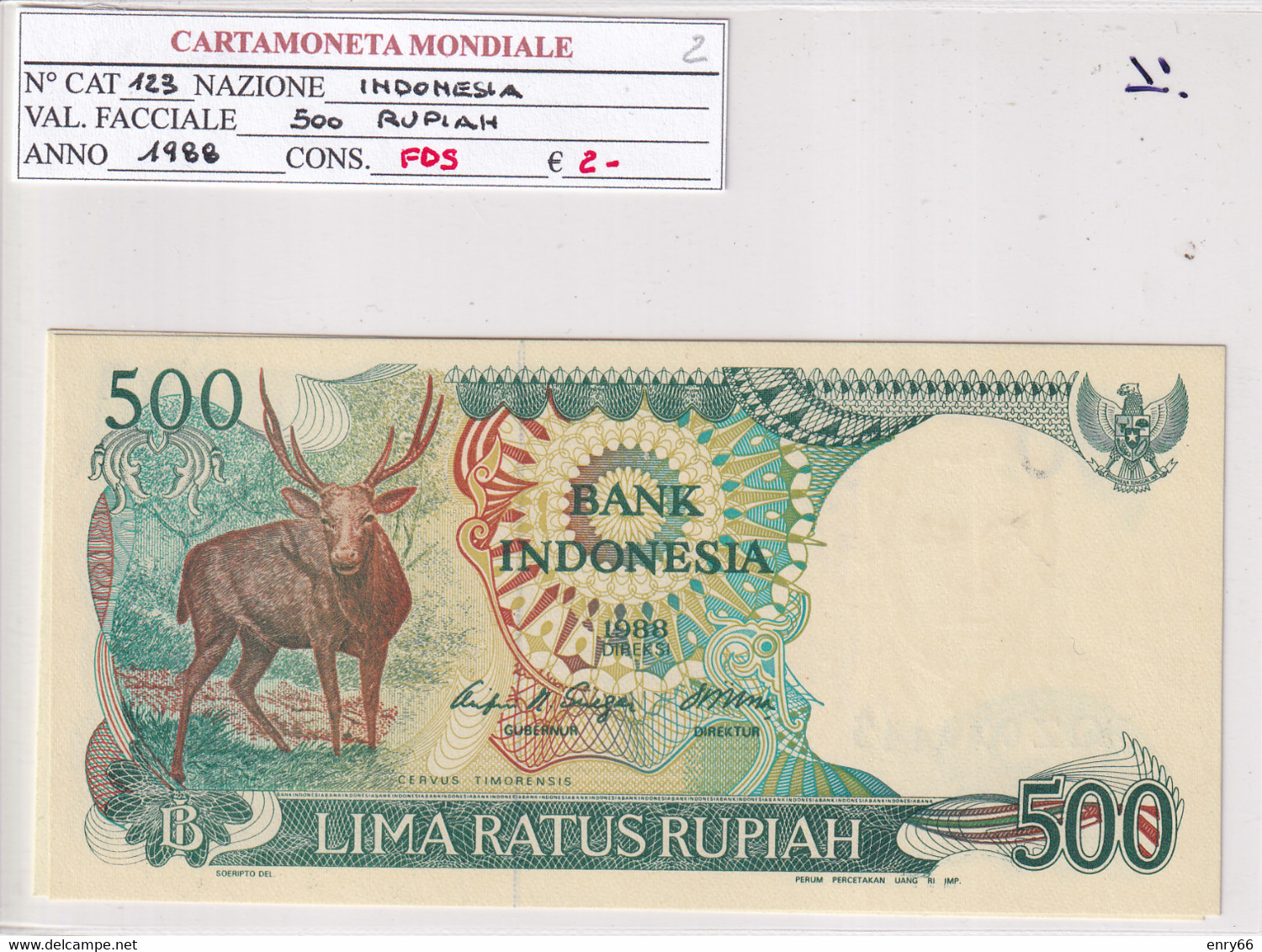 INDONESIA 500 RUPIAH 1988 P123 - Indonésie