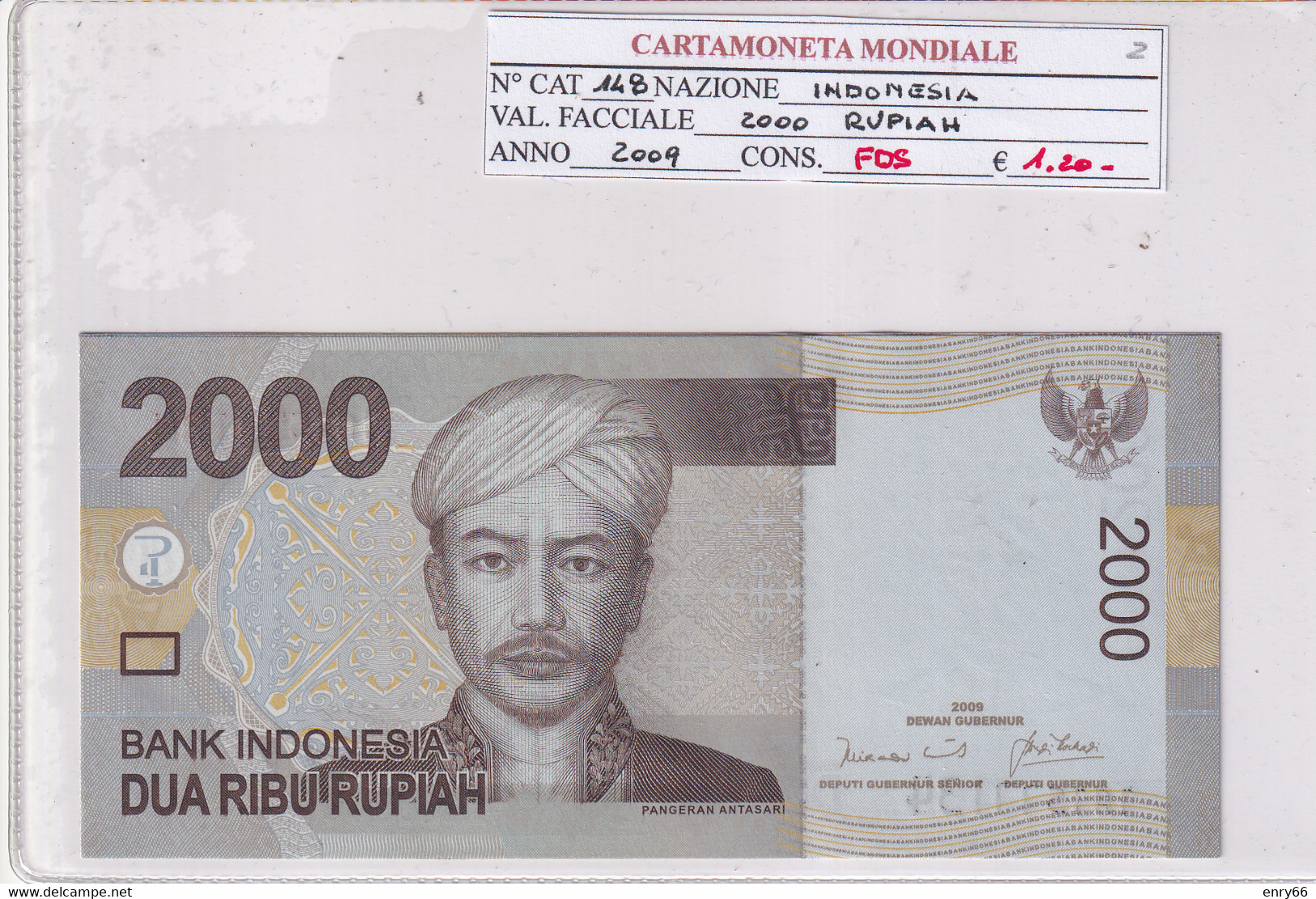 INDONESIA 2000 RUPIAH 2009 P148 - Indonésie