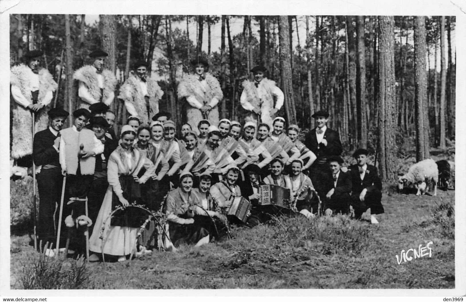 MORCENX (Landes) - Au Pays Landais - Groupe Folklorique Lous Cigalouns De Mourceuns - Poème Jean-André Jeannin - Morcenx